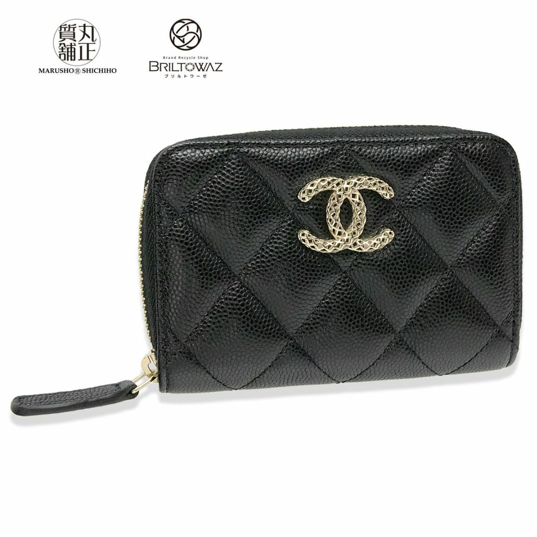 CHANEL - シャネル 23SS ジップコインパース AP3186 黒 ゴールド金具