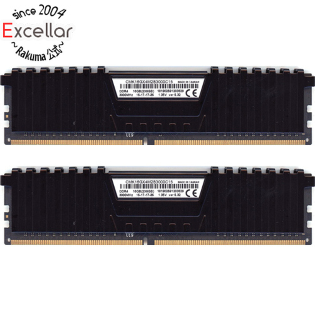 Corsair　CMK16GX4M2B3000C15　DDR4 PC4-24000 8GB 2枚組