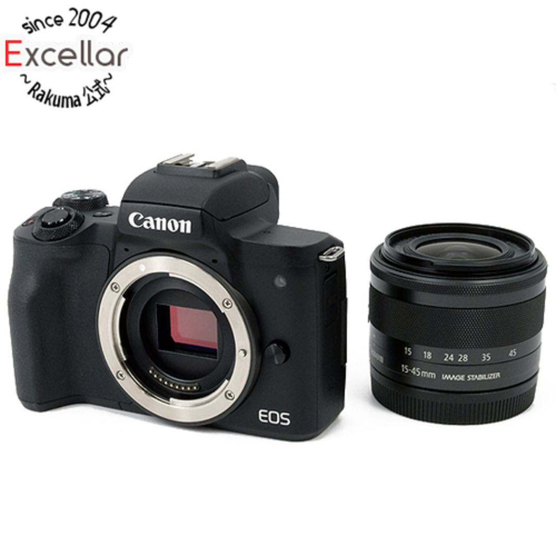 Canon製　ミラーレス一眼カメラ EOS Kiss M EF-M15-45 IS STM レンズキット　ブラック仕様