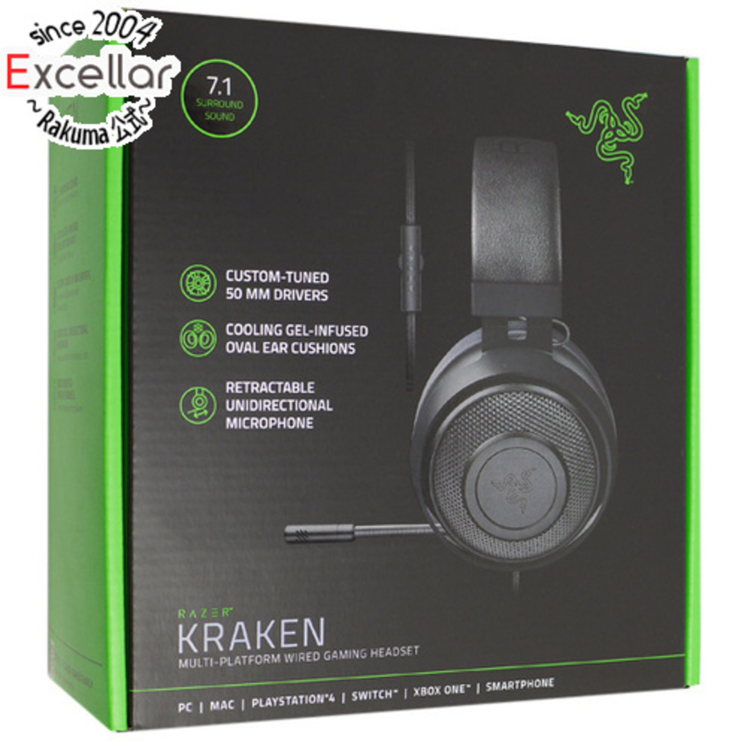 Razer　ゲーミングヘッドセット Kraken　RZ04-02830100-R3M1　Black 元箱あり