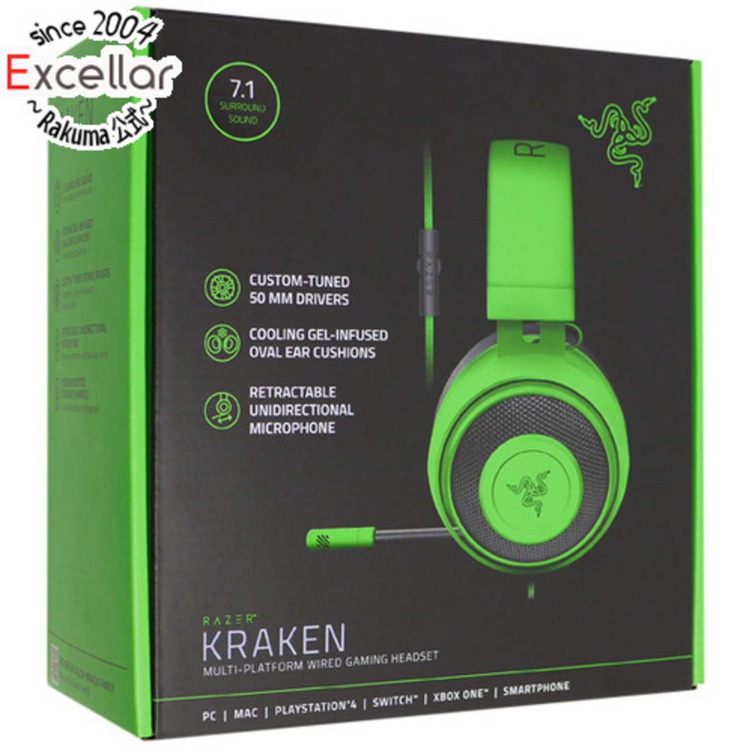 Razer　ゲーミングヘッドセット Kraken　RZ04-02830200-R3M1　Green 元箱あり