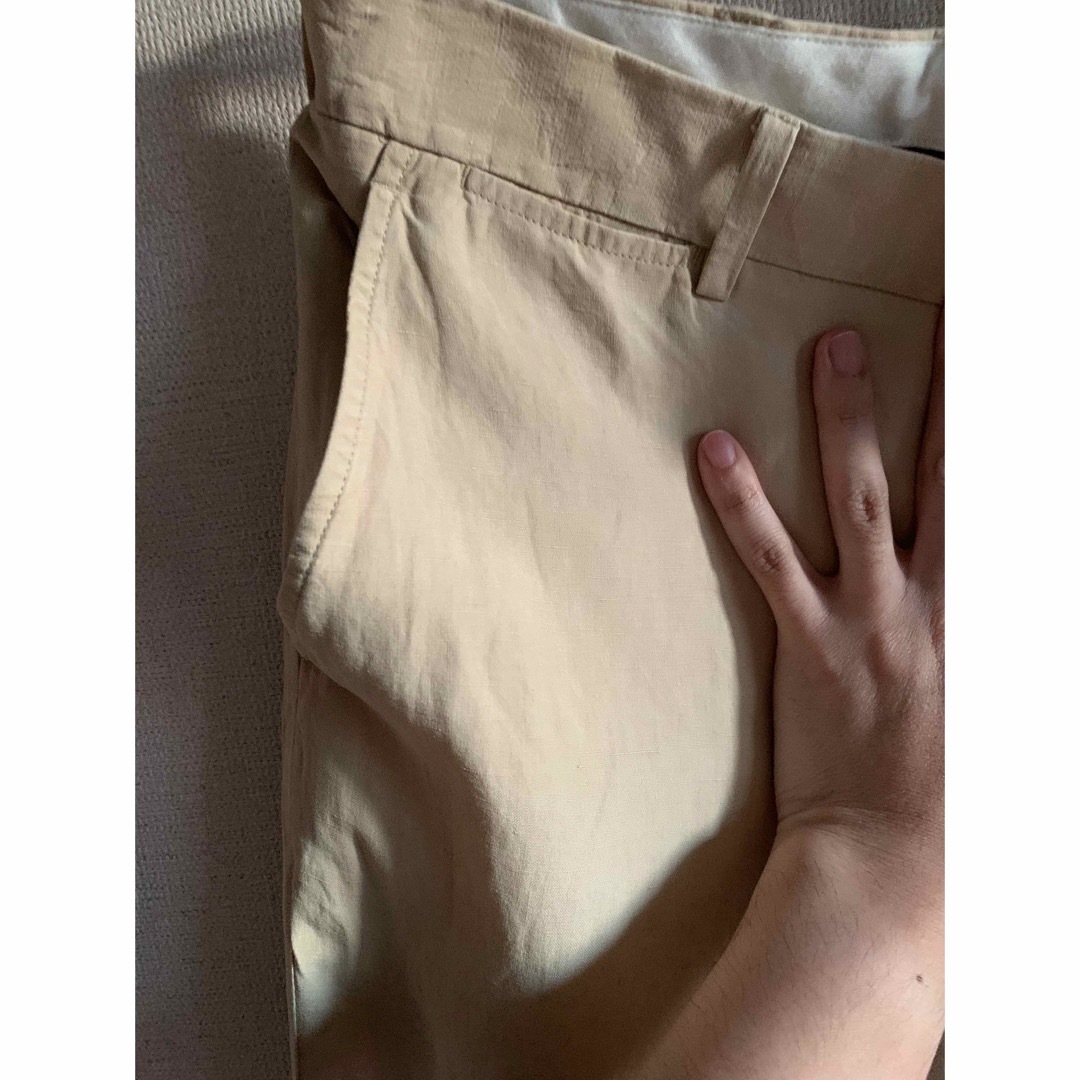 POLO RALPH LAUREN(ポロラルフローレン)のラルフローレン　パンツ　古着　メンズ　シルク　リネン　チノ　ベージュ メンズのパンツ(チノパン)の商品写真