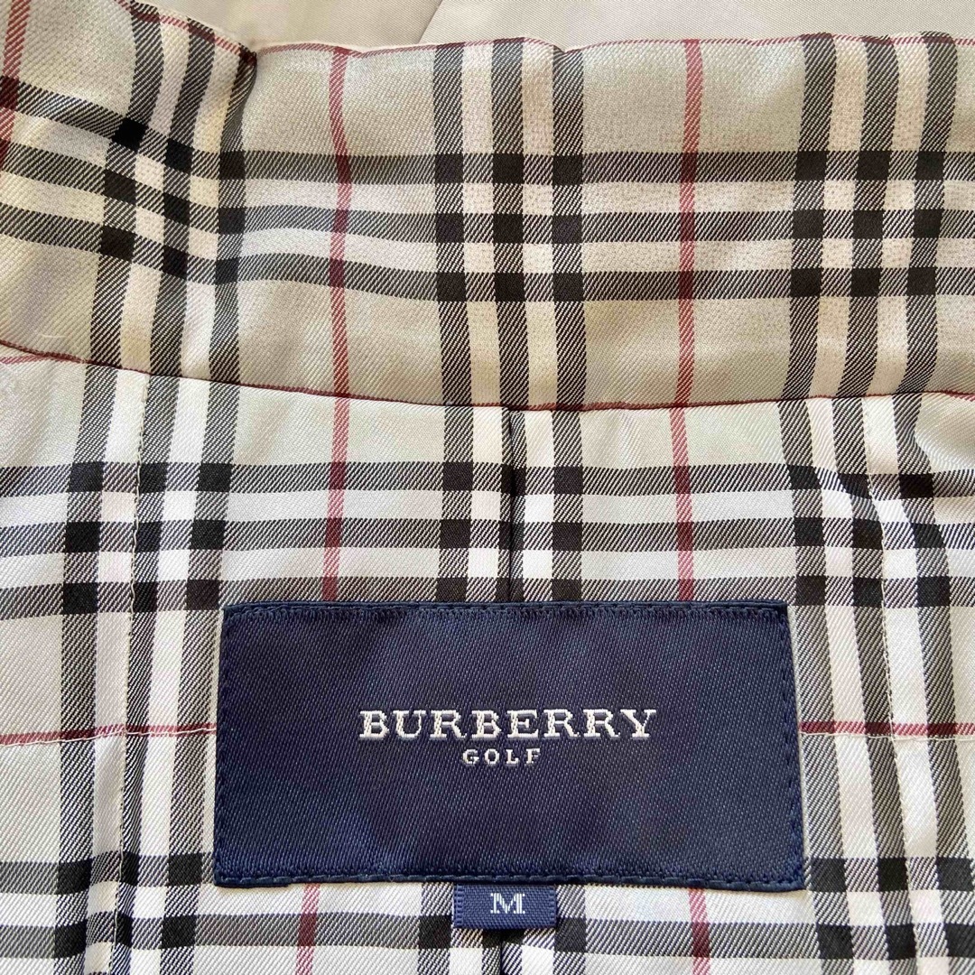 BURBERRY - バーバリーゴルフ チェック柄 水色 ジャンバーMの通販 by ...