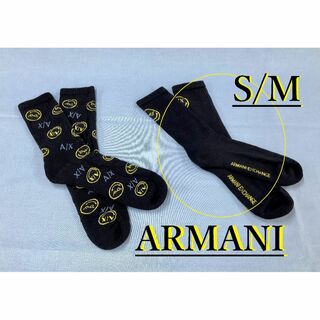 アルマーニエクスチェンジ(ARMANI EXCHANGE)のAX　ロゴ ソックス 10B23　S/M　新品　スマイリーワールド　956016(ソックス)