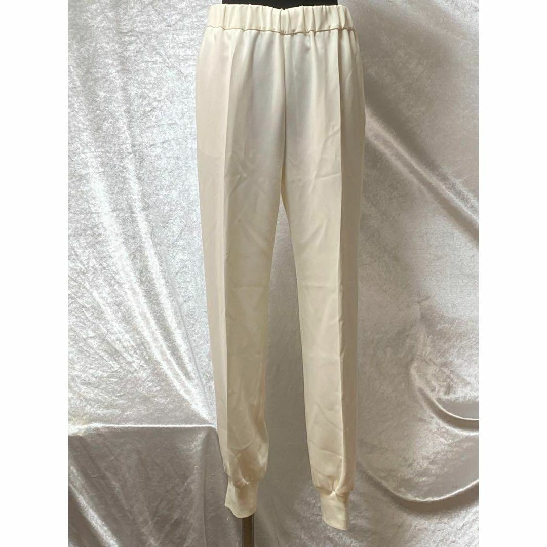 【美品】ウィムガゼット 裾リブパンツ オフホワイト サイズF