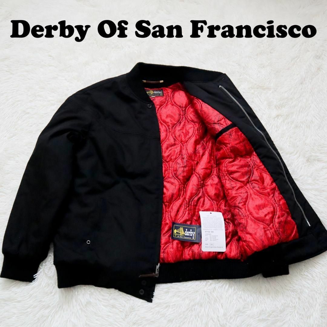 Derby Of San Francisco ダービージャケット ブルゾン黒×赤 - ブルゾン