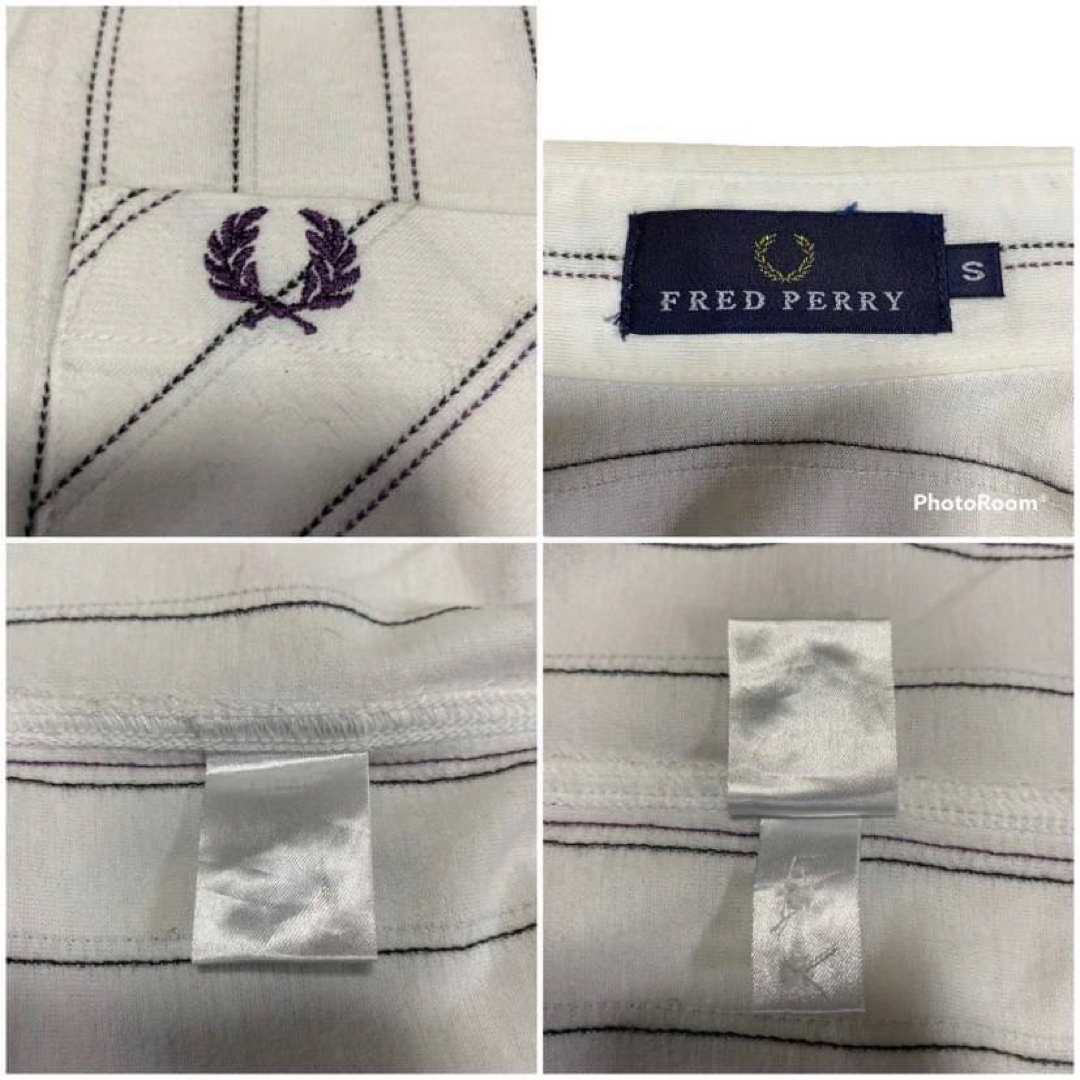 FRED PERRY(フレッドペリー)のフレッドペリー 半袖 シャツ メンズ サイズS ホワイト ワンポイントロゴ メンズのトップス(シャツ)の商品写真
