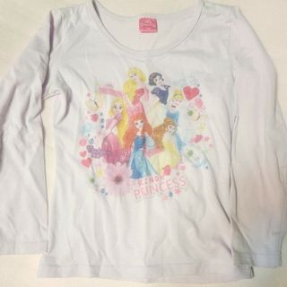 ディズニー(Disney)のうすむらさき色のプリンセスの長袖シャツ(Tシャツ/カットソー)