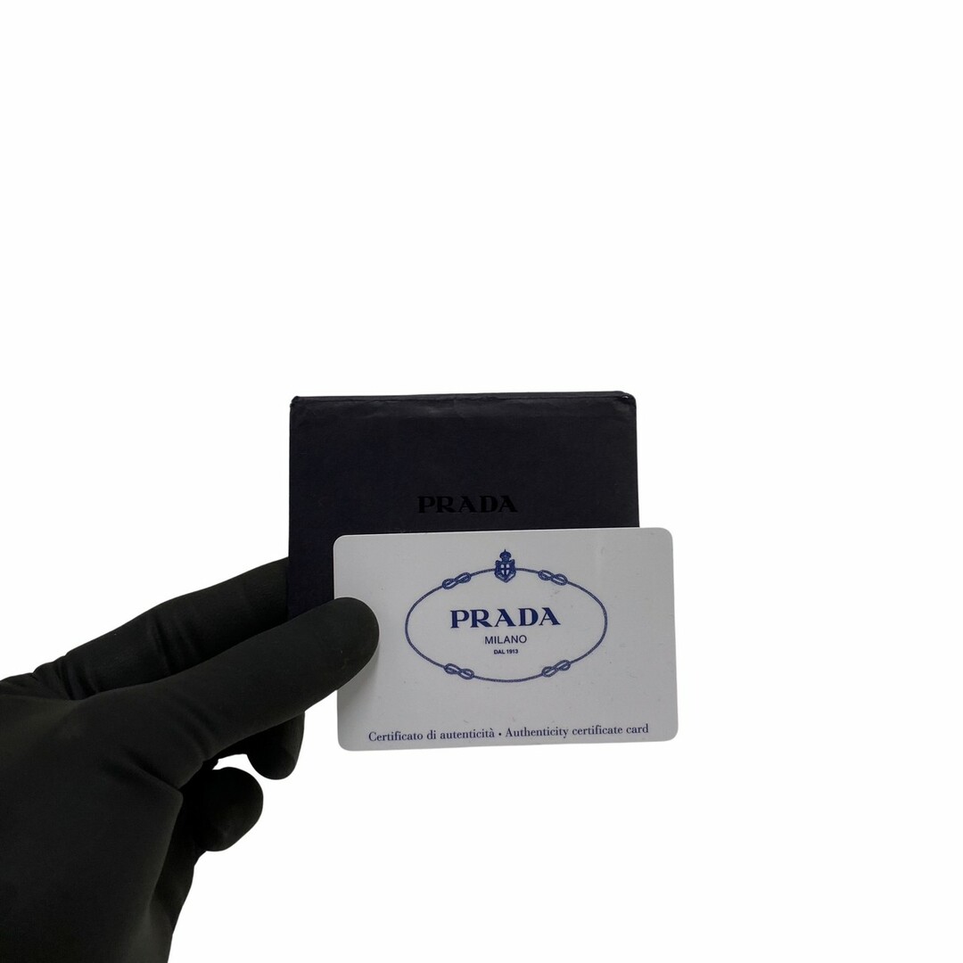 PRADA - 極 美品 カード 鍵付 PRADA プラダ 三角ロゴ 金具