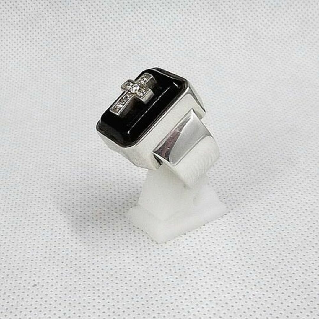 大ぶりなオニキスのシルバー９２５製リング（指輪）　  レディースのアクセサリー(リング(指輪))の商品写真