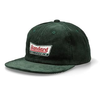 スタンダードカリフォルニア(STANDARD CALIFORNIA)のSTANDARD CALIFORNIA CORDUROY LOGO CAP 緑(キャップ)