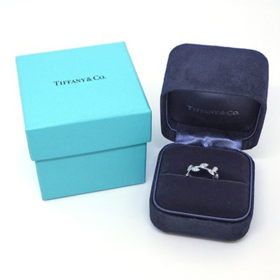 Tiffany & Co.(ティファニー)のティファニー Tiffany & Co. リング オリーブ リーフ 60145082 フル サークル ダイヤモンド 計0.24ct K18WG 9.5号 【中古】 レディースのアクセサリー(リング(指輪))の商品写真