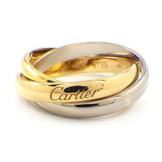 カルティエ(Cartier)のカルティエ Cartier リング トリニティ スリーカラー K18PG K18WG K18YG 20号 / #61 【中古】(リング(指輪))