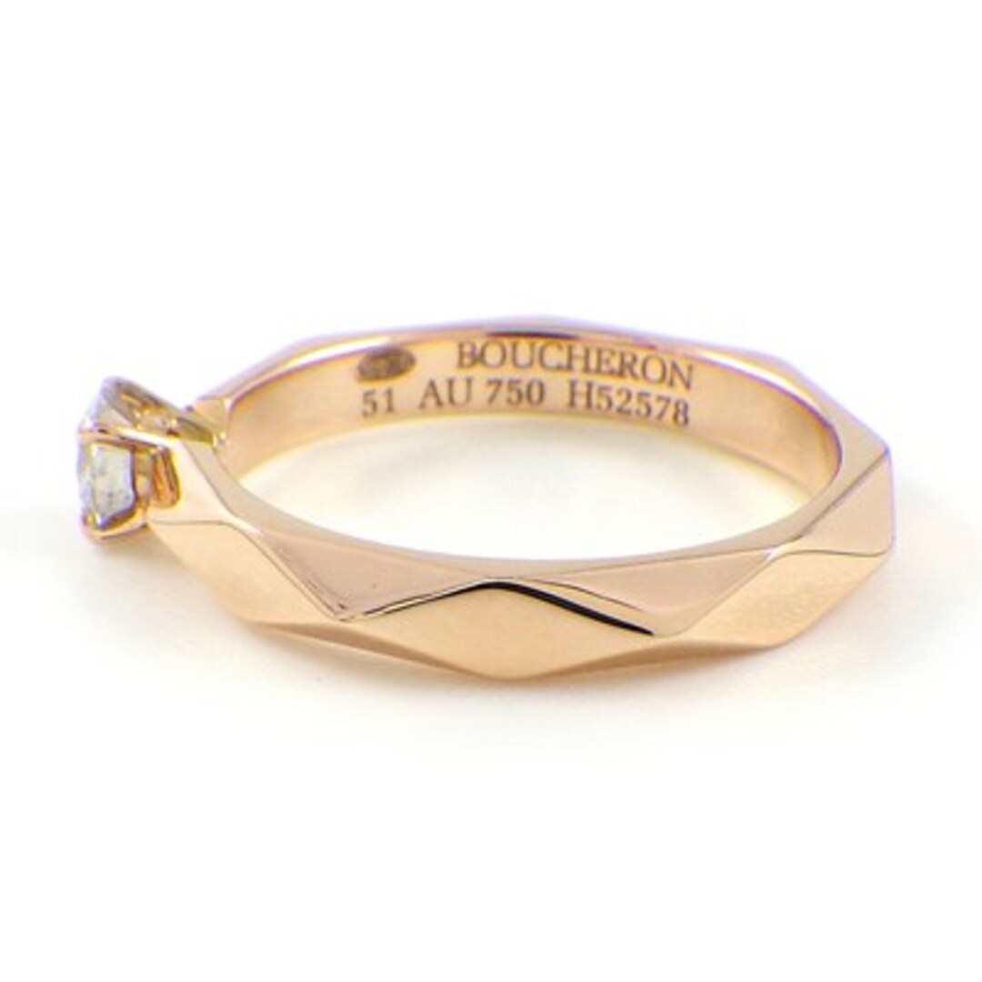 BOUCHERON(ブシュロン)のブシュロン BOUCHERON リング ファセット ソリテール JSL00096 1ポイント ダイヤモンド 0.23ct(E/VVS1/3EX) K18PG 10.5号 / #51 【中古】 レディースのアクセサリー(リング(指輪))の商品写真