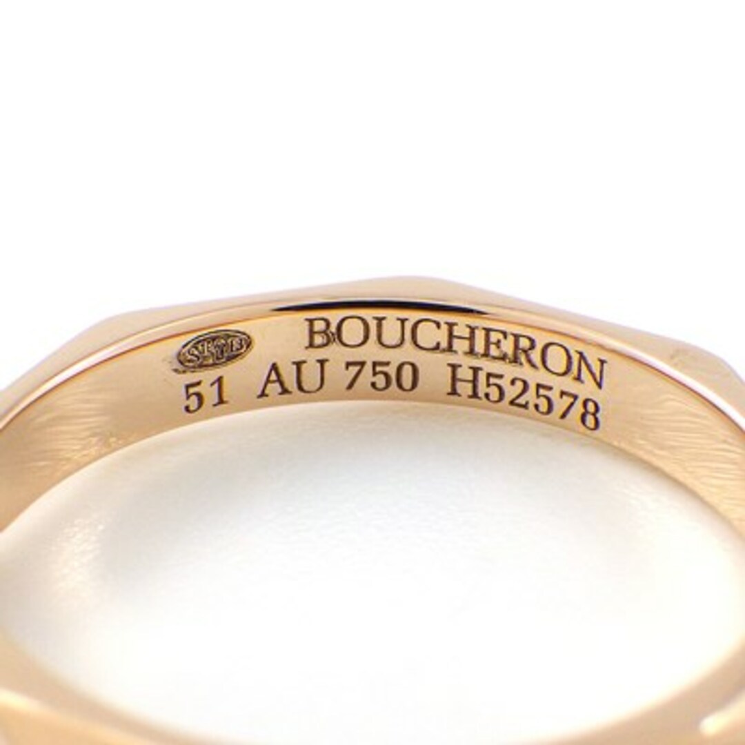 ブシュロン BOUCHERON リング ファセット ソリテール JSL00096 1ポイント ダイヤモンド 0.23ct(E/VVS1/3EX) K18PG 10.5号 / #51