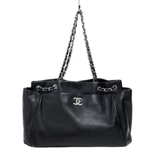 シャネル(CHANEL)の　シャネル CHANEL チェーントートバッグ 13 ブラック シルバー金具 レザー レディース トートバッグ(トートバッグ)