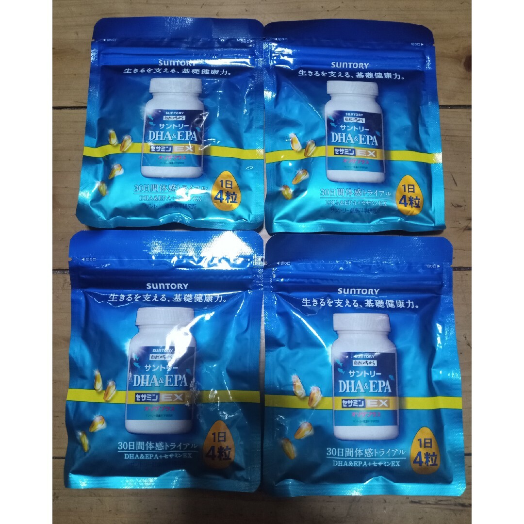 食品/飲料/酒サントリー DHA&EPA＋セサミンEX 4袋