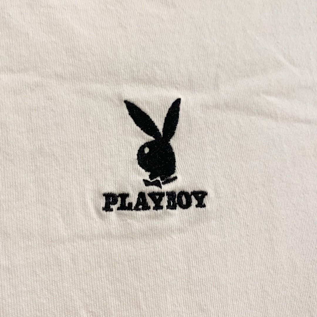 PLAYBOY(プレイボーイ)のPLAYBOY プレイボーイ Tシャツ 半袖 トップス 白 レディースのトップス(Tシャツ(半袖/袖なし))の商品写真