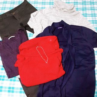 エルプラネット(ELLE PLANETE)の新品含＊服まとめ売り＊着まわしコーデセット　5着+ネックレス　＋@(ひざ丈ワンピース)