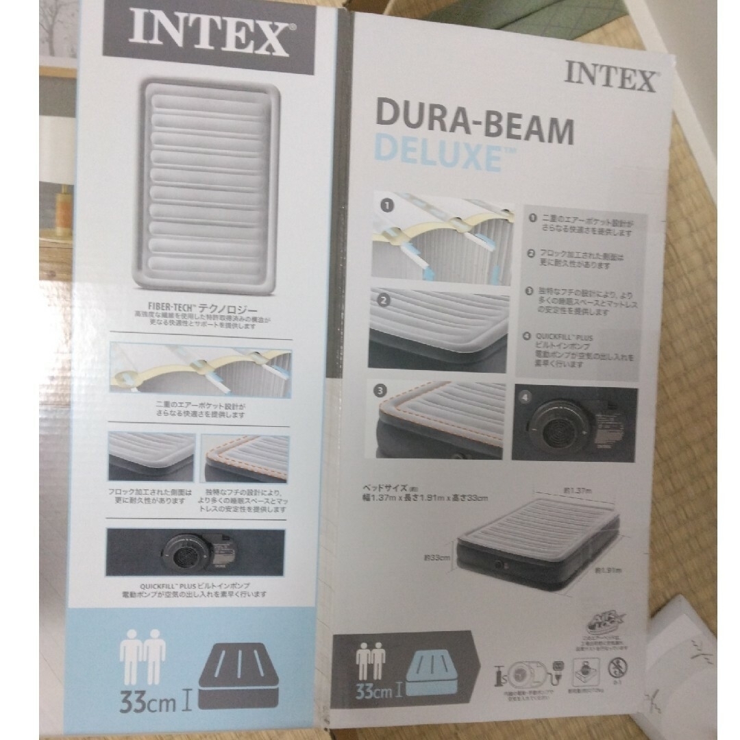 INDEX(インデックス)のINTEX エアーベッド ダブルサイズ コンフォート インテリア/住まい/日用品のベッド/マットレス(簡易ベッド/折りたたみベッド)の商品写真