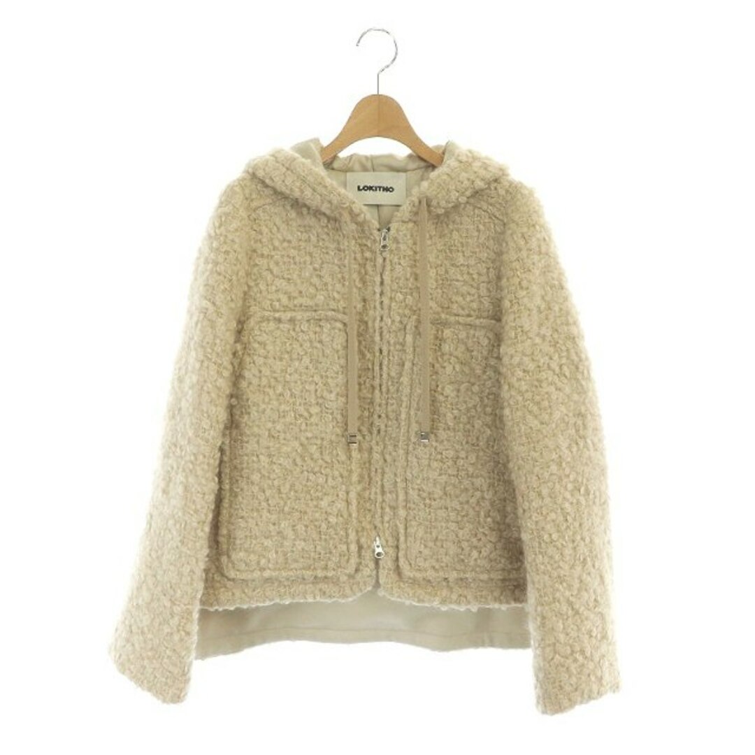 51cm着丈ロキト MOHAIR HOODEDBLOUSON ブルゾン ジャケット フード