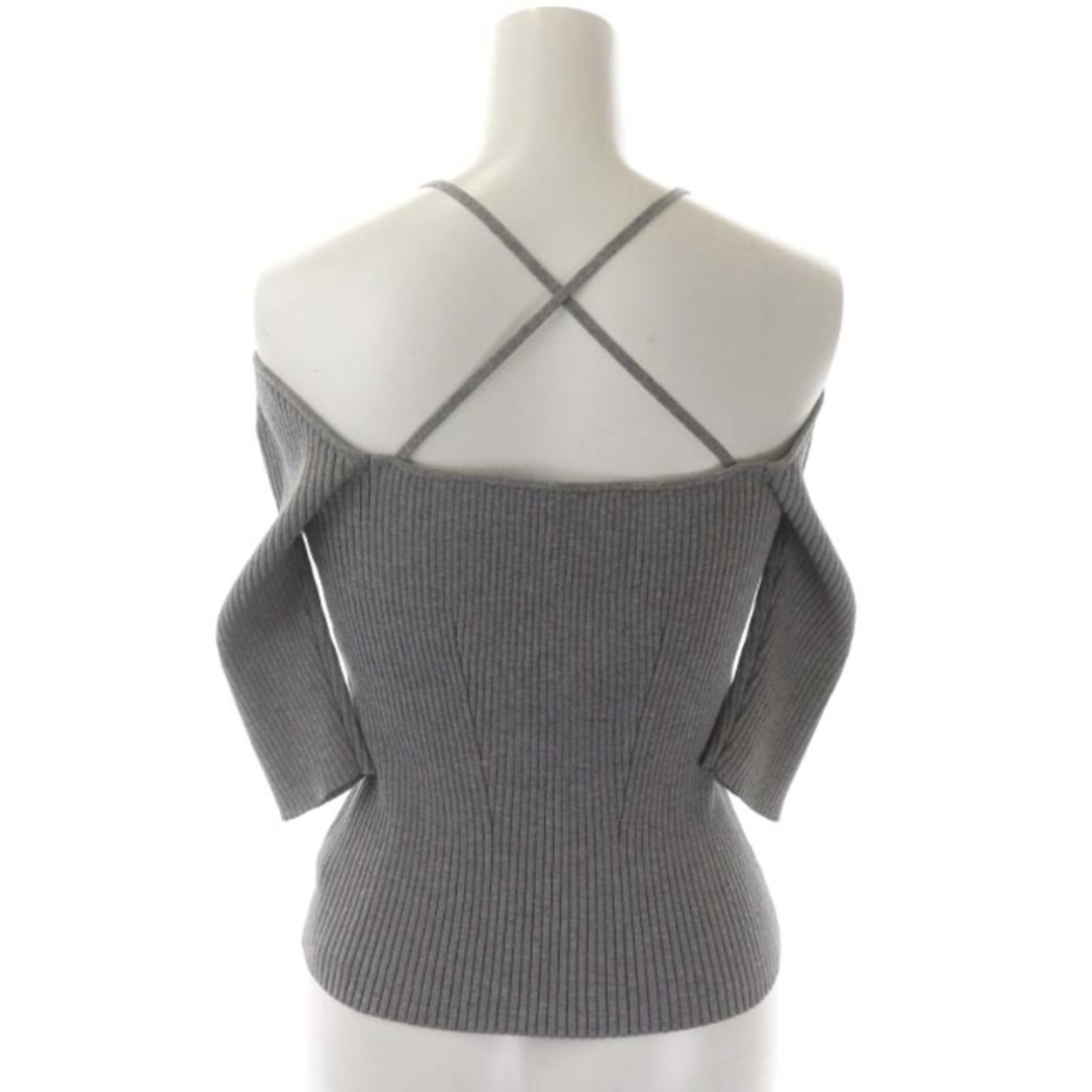 LE CIEL BLEU(ルシェルブルー)のルシェルブルー Pearl Strap Half Sleeve Knit Top レディースのトップス(カットソー(半袖/袖なし))の商品写真