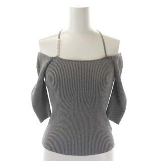 ルシェルブルー(LE CIEL BLEU)のルシェルブルー Pearl Strap Half Sleeve Knit Top(カットソー(半袖/袖なし))