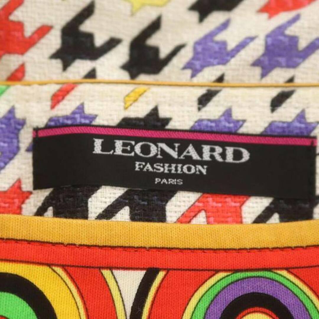 LEONARD - レオナール FASHION スカート 膝丈 台形 総柄 コットン混 70