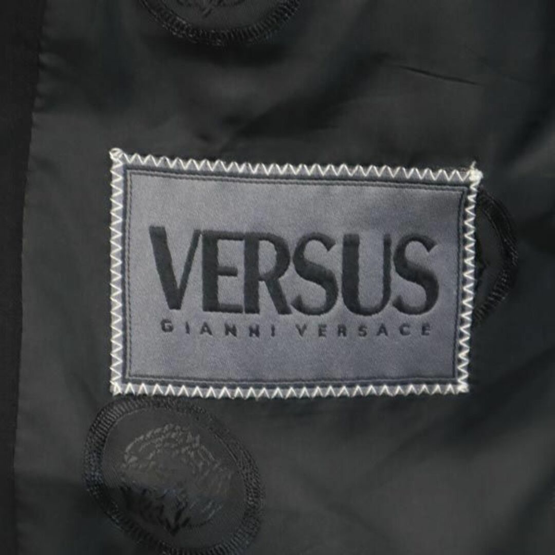 ヴェルサス ジャンニヴェルサーチェ ウールブレンド ストライプ セットアップ スーツ 36/50 ブラック系 Versus GIANNI VERSACE メンズ   【231013】