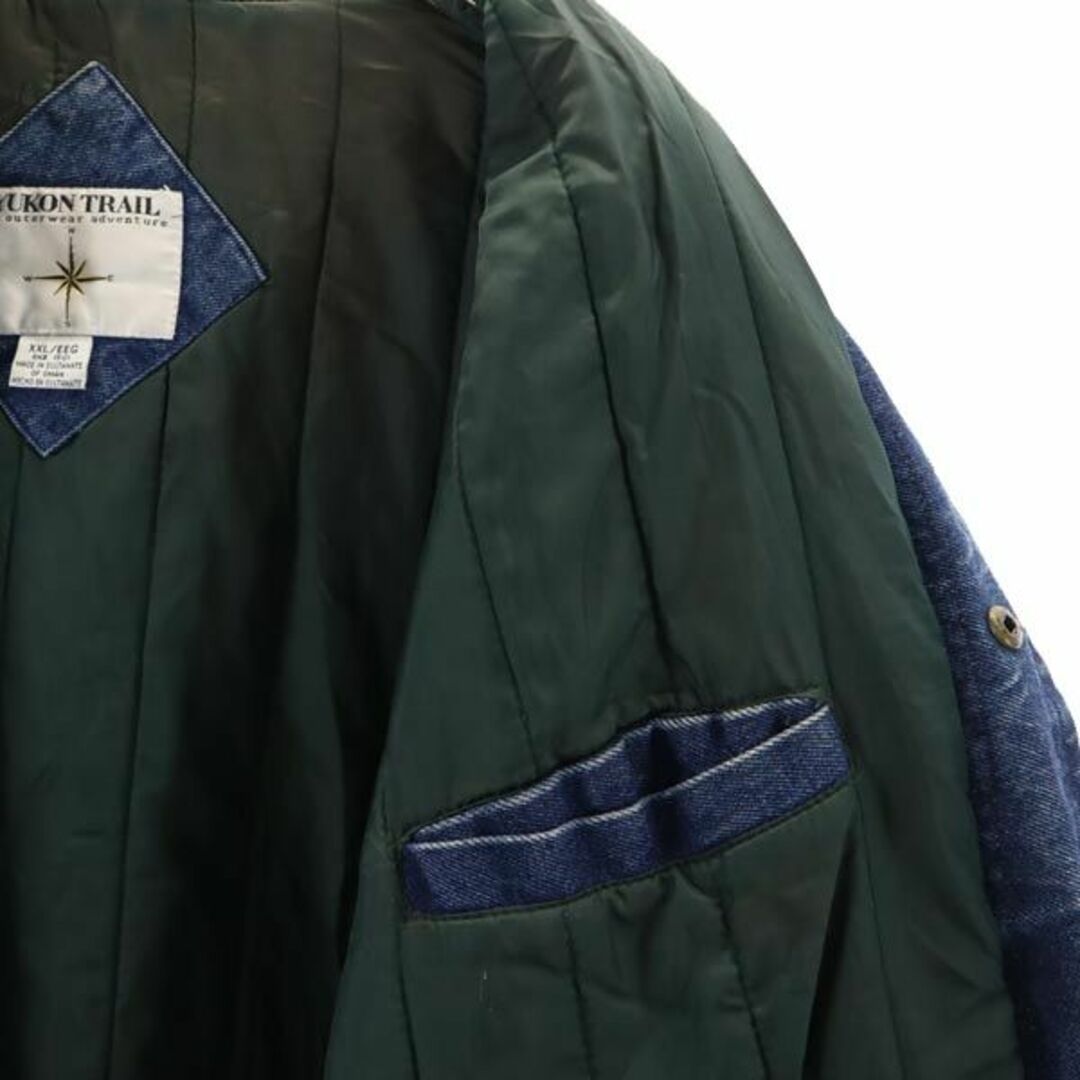 YUKON TRAIL 90s オールド 中綿 デニムジャケット XXL ブルー×グリーン
