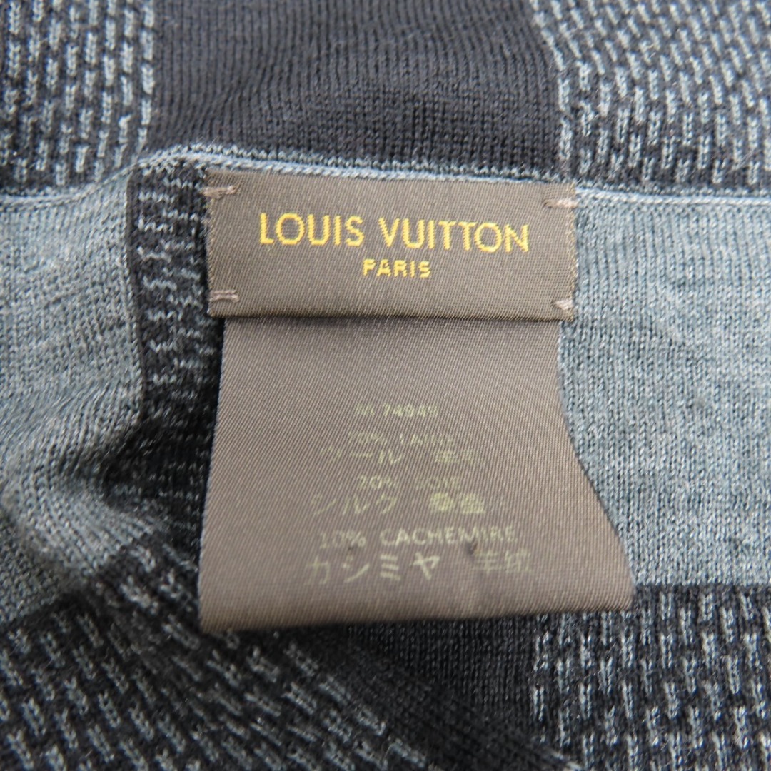 LOUIS VUITTON(ルイヴィトン)の極美品 LOUIS VUITTON ルイヴィトン エシャルプマサイ 防寒 ダミエグラフィット M74949 スヌード ウール/シルク/カシミヤ ブラック ユニセックス【中古】 レディースのファッション小物(スヌード)の商品写真