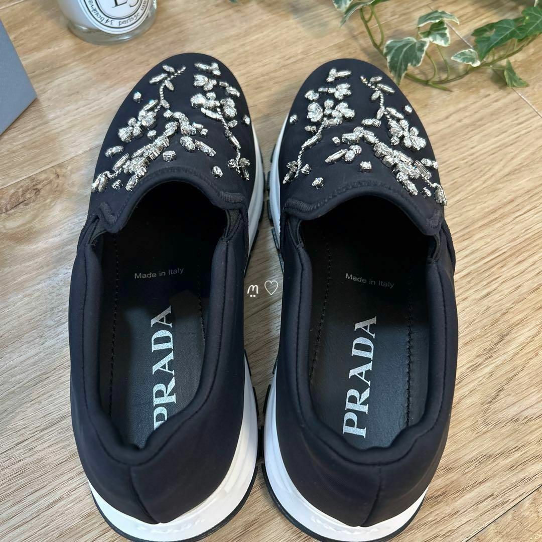 PRADA - PRADA プラダ フラワービジュースリッポン 38 PRADA - PRADA プラダ フラワービジュースリッポン 38