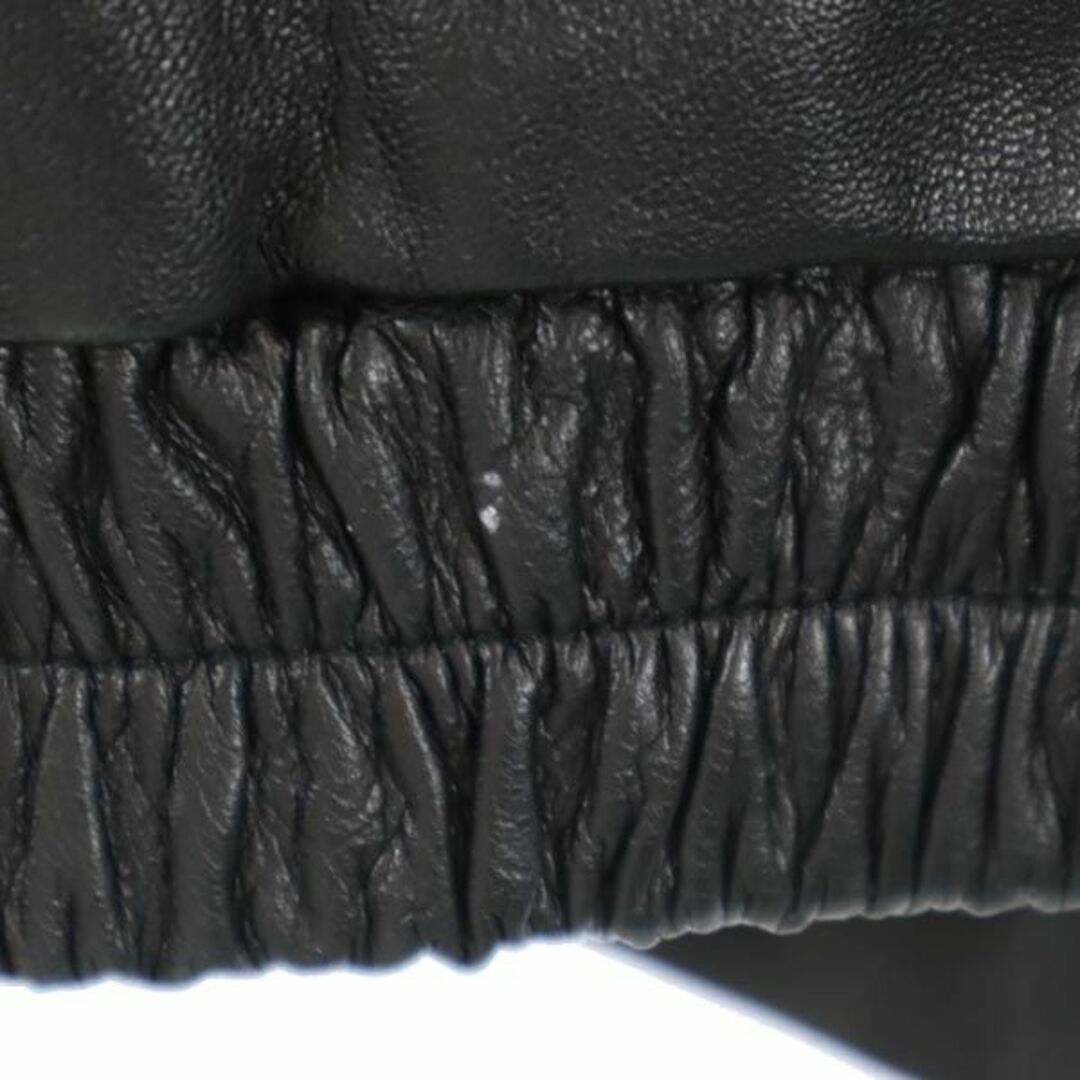 キヌ アンティカ シープスキン レザージャケット L 黒 KINU antiqua 羊革 羊皮  レディース   【231013】