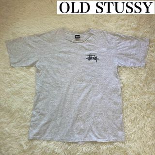 ステューシー(STUSSY)の80-90's 黒タグ STUSSY Tシャツ  グレー　Lサイズ(Tシャツ/カットソー(半袖/袖なし))