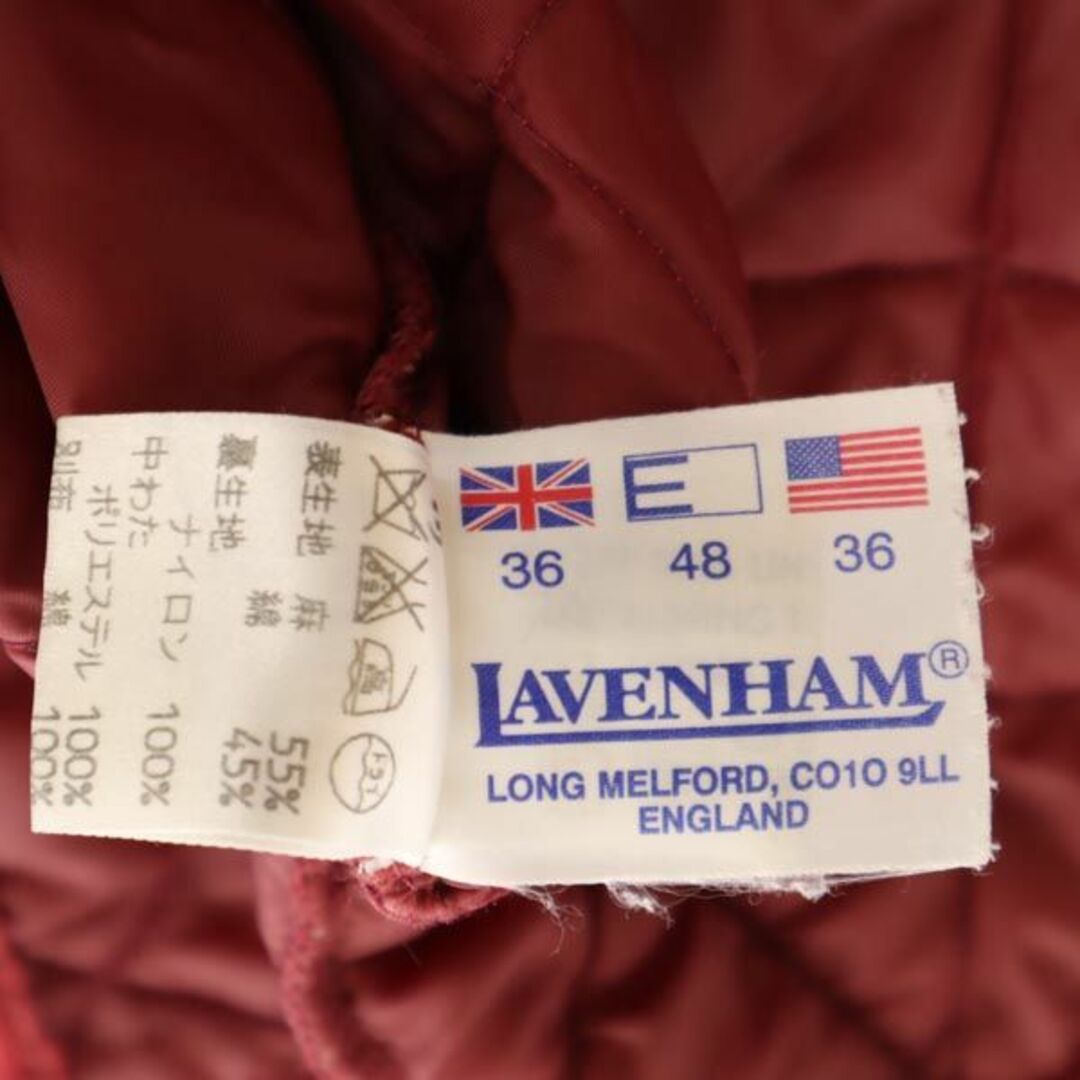 ラベンハム リネンブレンド キルティングジャケット 36 レッド LAVENHAM レディース   【231013】 8