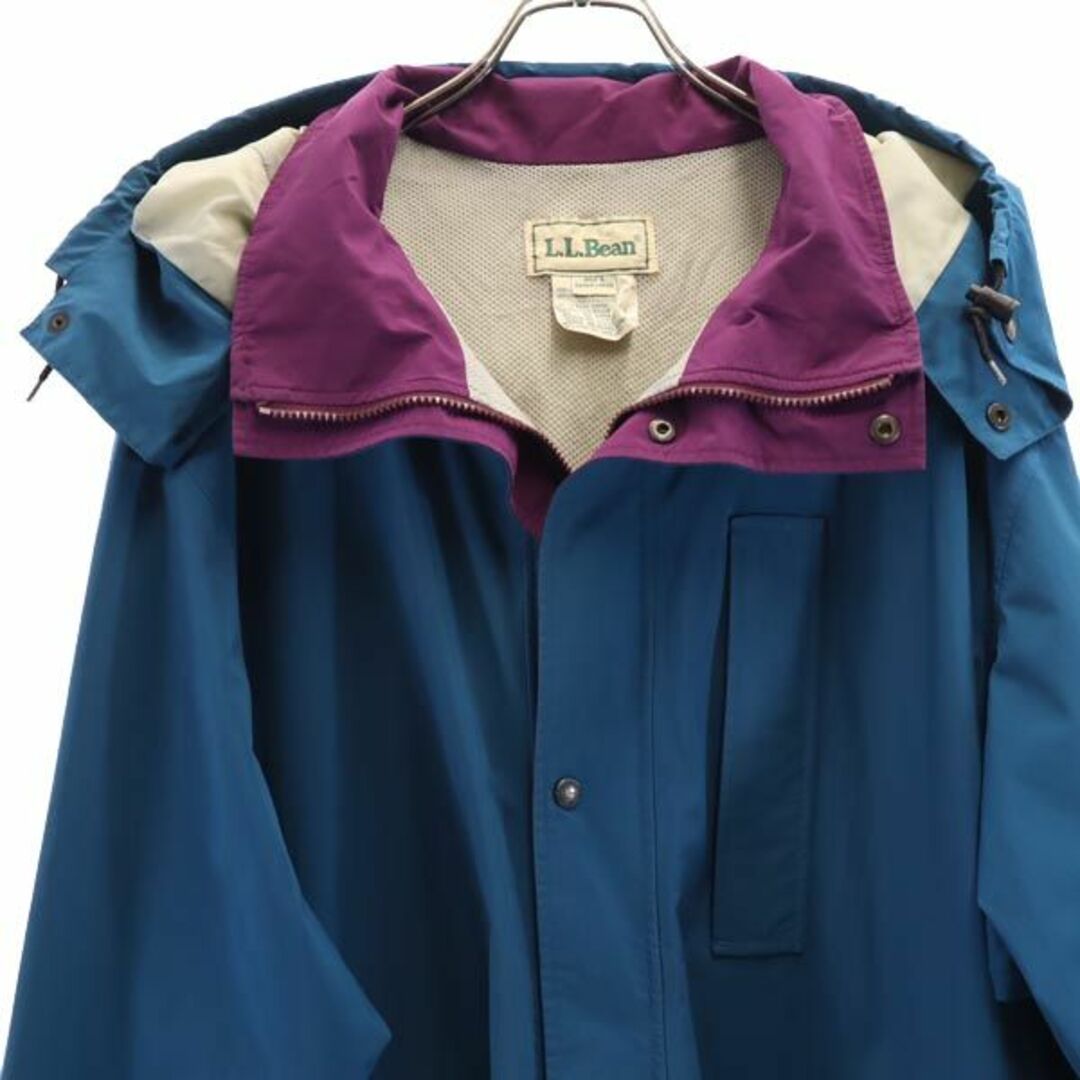 エルエルビーン 80s ヴィンテージ アウトドア マウンテンパーカー XL ブルー系 L.L.Bean 裏メッシュ素材 メンズ   【231013】94cm素材