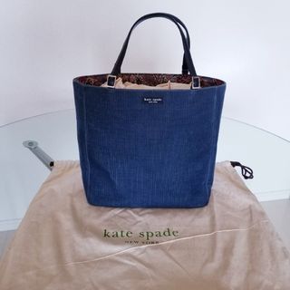 ケイトスペードニューヨーク(kate spade new york)のケイト・スペードニューヨーク  コーデュロイトート　ネイビー(トートバッグ)