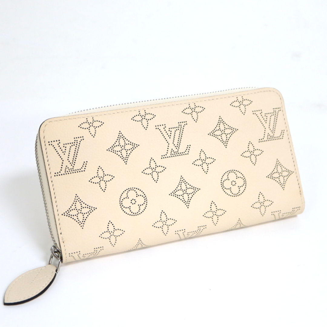 【LOUIS VUITTON】ルイヴィトン ジッピーウォレット ラウンドファスナー長財布 マヒナ クレーム×アイボリー M58878/br2995ik