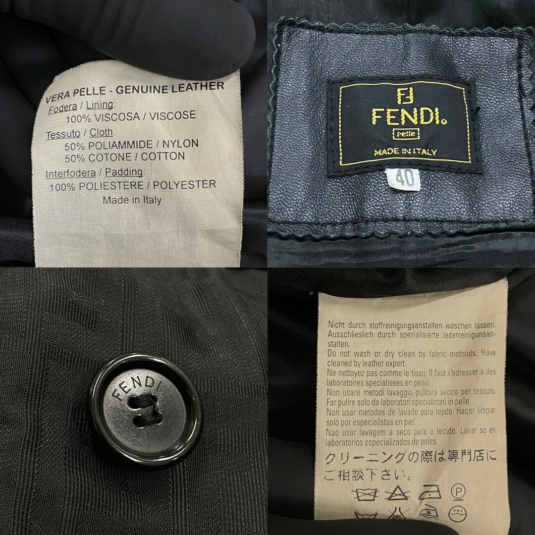 FENDI - 極 美品 希少品 FENDI フェンディ ズッカ 柄 レザー ナイロン