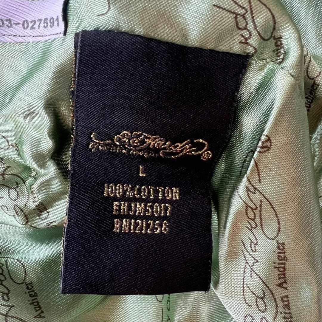 超豪華 Ed Hardy 虎 バック刺繍 袖刺繍 テーラードジャケット ベロア 9