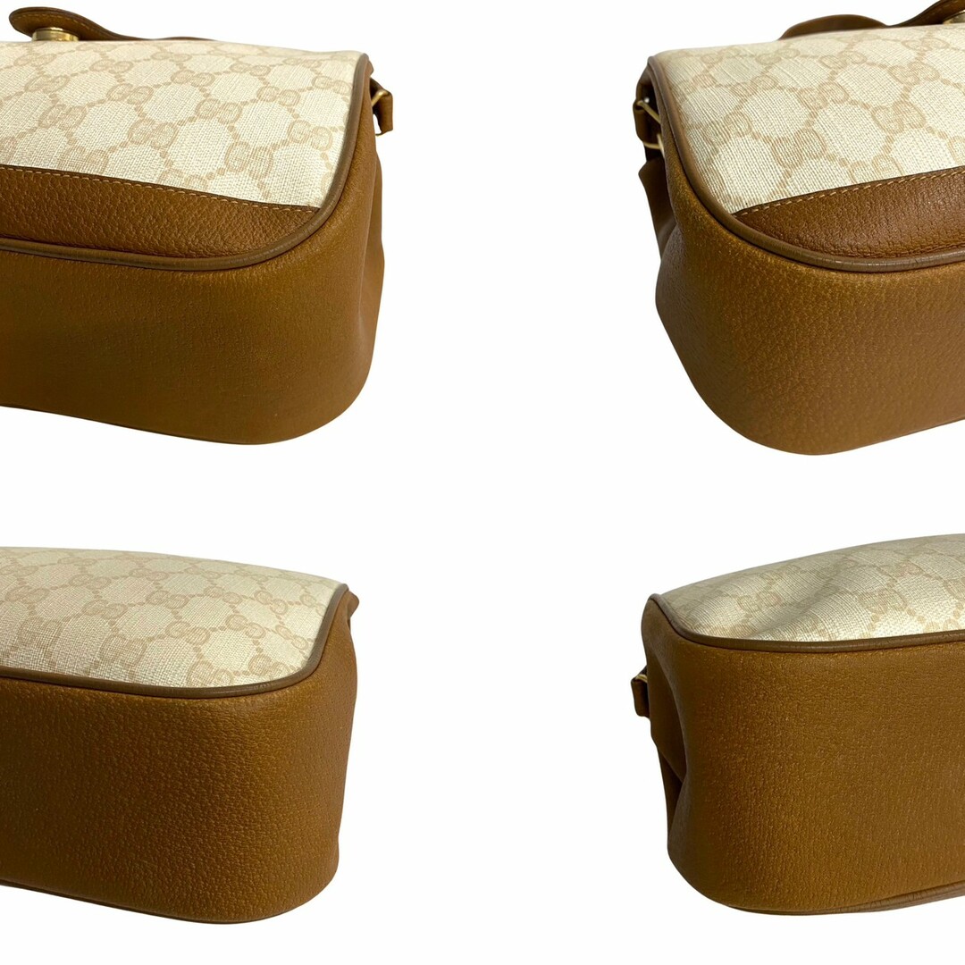 美品 GUCCI オールドグッチ グッチ ヴィンテージ GG ロゴ レザー 本革