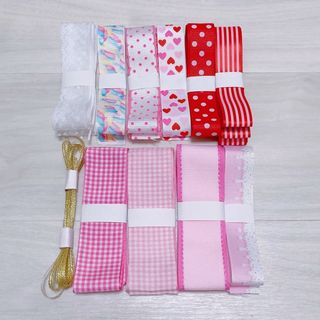 ピンク系 グログランリボン サテンリボン セット/ころ様専用(各種パーツ)