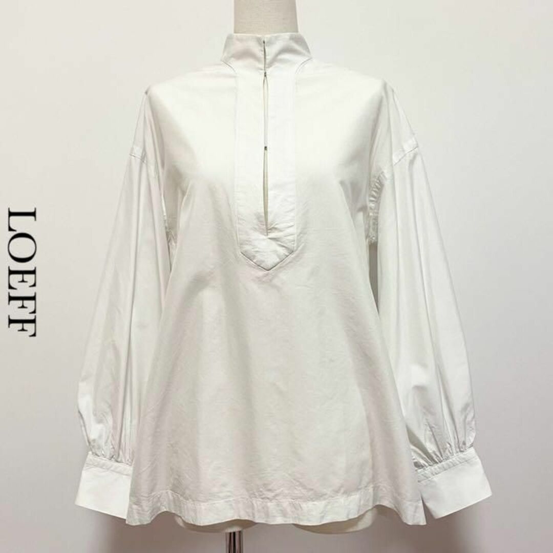 【定価3.1万】LOEFF ロエフ ボリューム袖スタンドカラーシャツ