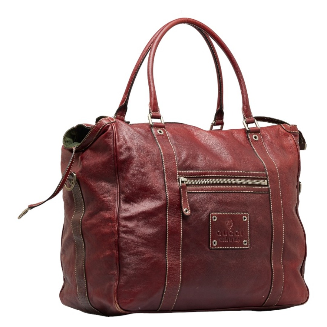 Gucci - グッチ ロゴ型押し シルバー金具 ハンドバッグ ショルダー