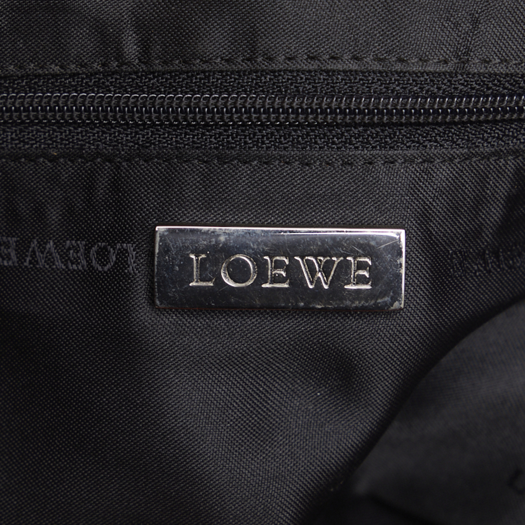 LOEWE(ロエベ)のロエベ アナグラム 編み込みハンドル ワンショルダーバッグ 010302 レザー スエード レディース LOEWE 【1-0119654】 レディースのバッグ(トートバッグ)の商品写真