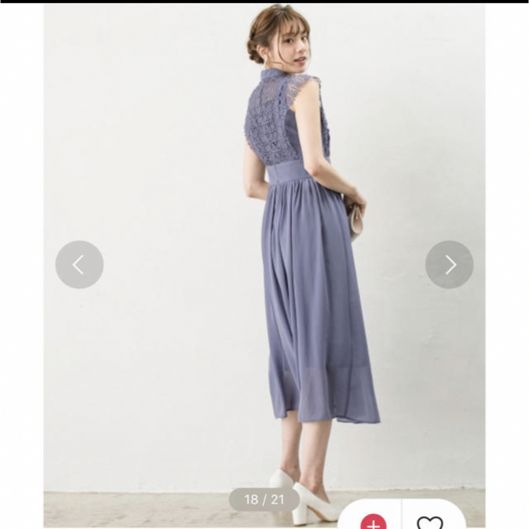 Andemiu(アンデミュウ)のAndemiu レースキリカエシフォンドレス レディースのフォーマル/ドレス(ロングドレス)の商品写真