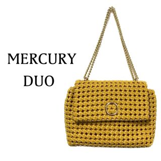 マーキュリーデュオ(MERCURYDUO)のマーキュリーデュオ【美品】編み込み×チェーン 肩掛け ハンド バッグ(ハンドバッグ)