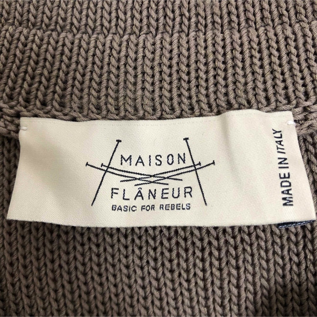 MAISON FLANEUR - 美品 MAISON FLANEUR ダメージ ニットポロシャツ