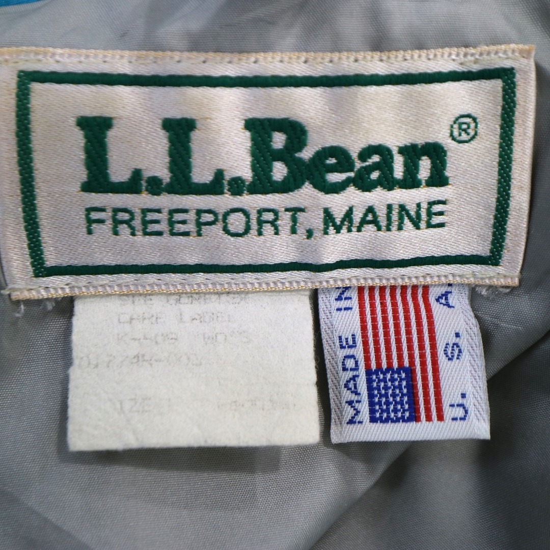 L.L.Bean(エルエルビーン)の90年代 USA製 L.L.Bean エルエルビーン GORE-TEX Thinsulate 中綿ナイロンジャケット ブルー (メンズ -- XL相当) 中古 古着 N9244 メンズのジャケット/アウター(テーラードジャケット)の商品写真