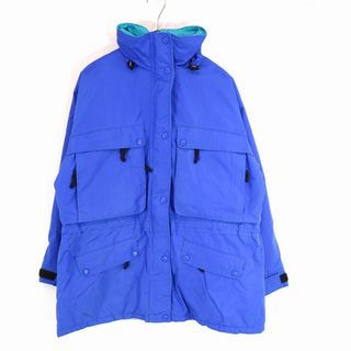 エルエルビーン(L.L.Bean)の90年代 USA製 L.L.Bean エルエルビーン GORE-TEX Thinsulate 中綿ナイロンジャケット ブルー (メンズ -- XL相当) 中古 古着 N9244(テーラードジャケット)